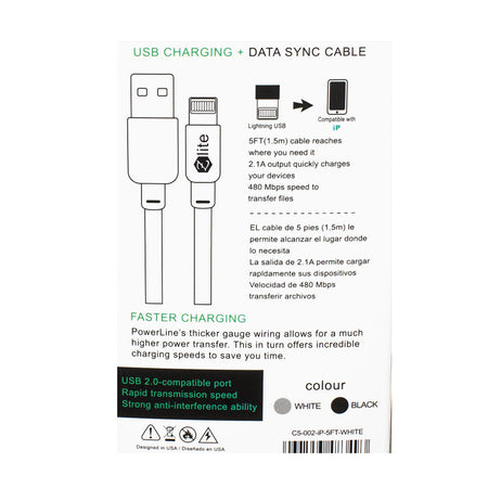 Zlite iPhone Charging Cable - 5 ft.