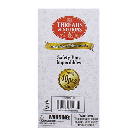 Threads & Notions Safety Pins - 40ct