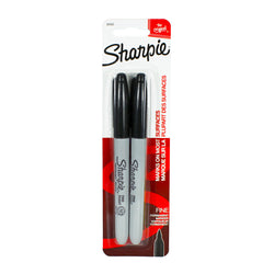 Sharpie Fine Black Marker - Card of 2