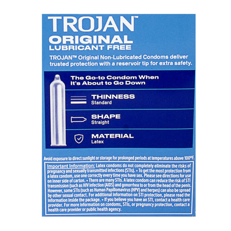 Trojan Enz Non-Lubricated Condoms - Box of 3