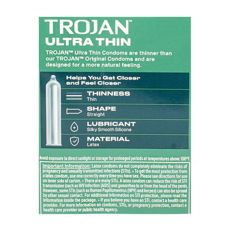Trojan Ultra Thin Premium Lubricant - Box of 3