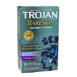 Trojan Bareskin Premium Thin Lubricated Condoms, 10ct