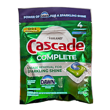 Cascade Complete Dishwasher Detergent, 4 Count