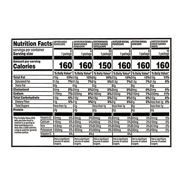 Frito -Lay Flavor Mix Chips & Snacks Variety Pack