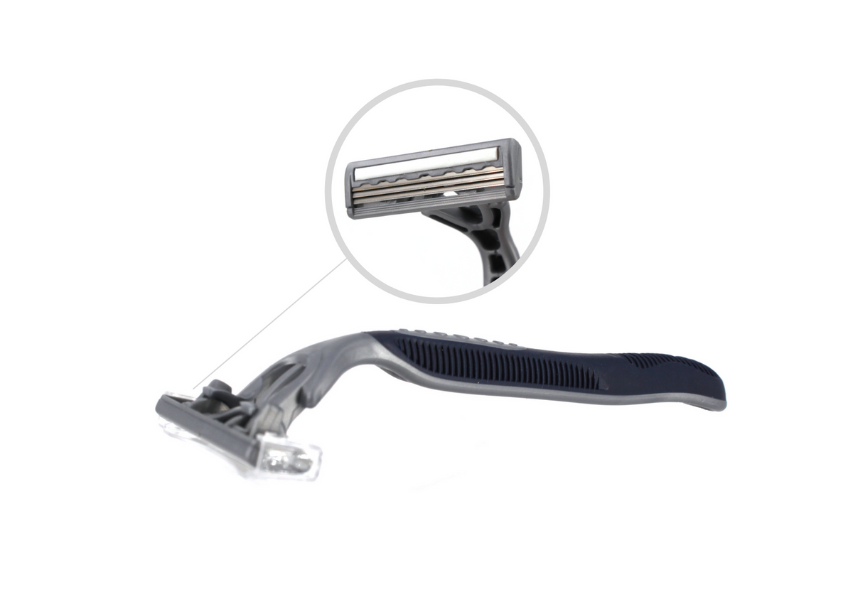 Tri Rotor Razor Triple Blade Razor with Lubricating Strip – Weiner's LTD