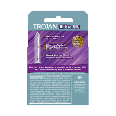 Trojan Ultra Thin Premium Lubricant - Box of 3