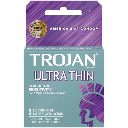Trojan Ultra Thin Premium Lubricant - Box of 3