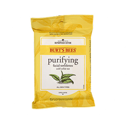 Burt's Bees purifying facial towellettes packaging on a white background