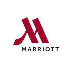 Marriott logo in red on a white background