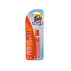Tide logo laundry marker packaging on a white background