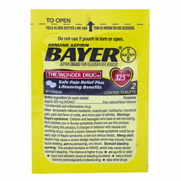 Bayer Aspirin - Pack of 2 - EXP 2/24