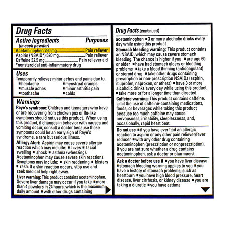 Goody's Extra Strength Headache Powder Sticks - Pack of 2