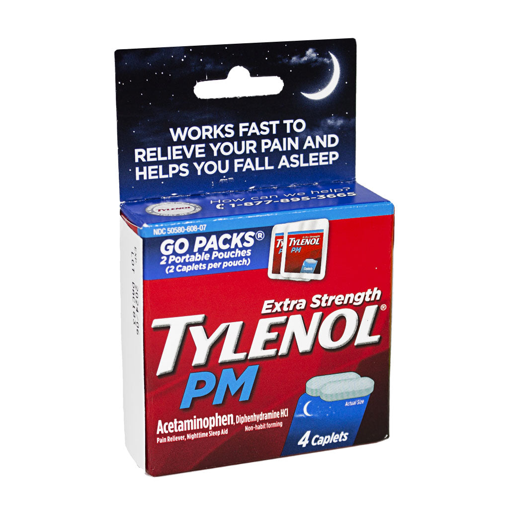 Wholesale Travel Size Tylenol PM Go Packs - Box of 4 - Weiner's LTD
