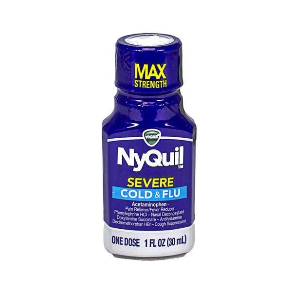 Travel Size NyQuil Cold & Flu Relief - 1 oz. Weiner's LTD Travel Size NyQuil Cold & Flu Relief - 1 oz. Weiner's LTD