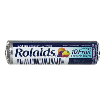 Rolaids Extra Strength Fruit Chewable Antacid - Roll of 10