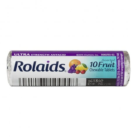 Rolaids Ultra Strength Assorted Fruit Antacid - Roll of 10