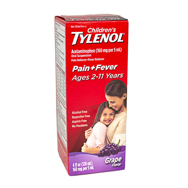 Tylenol Children's Oral Suspension Grape Flavored - 4 oz.
