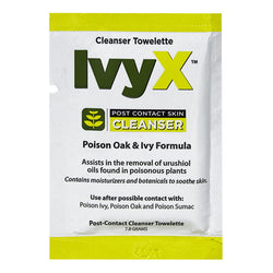 IvyX Poison Oak & Ivy Post-Contact Cleanser Towelettes - 7.8 gm.