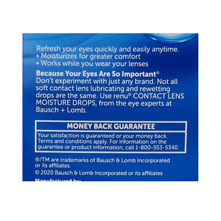 Bausch & Lomb ReNu Lubricating & Rewetting Drops - 0.27 oz.
