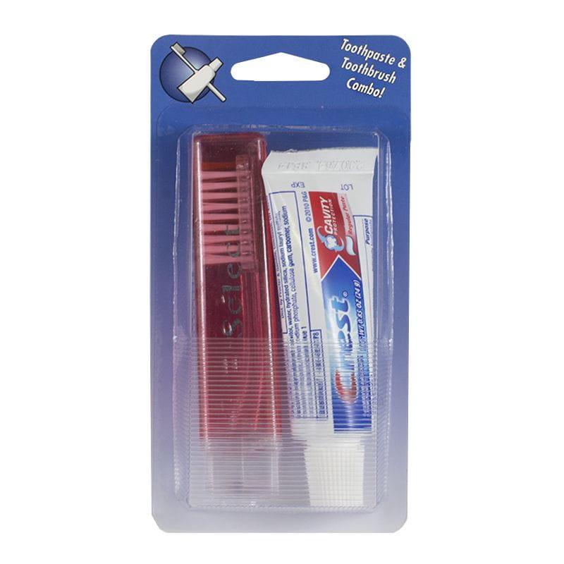 Travel Size Crest Toothpaste & Toothbrush 0.85 oz. Carded Weiner's LTD
