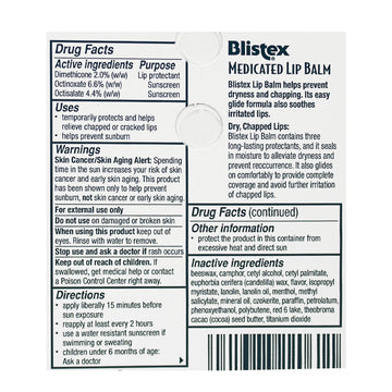 Blistex Medicated Lip Balm SPF 15 - 0.15 oz. Tube