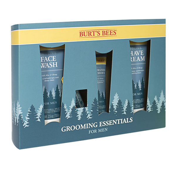 Grooming Essentials for Men Burts Bees Kit - 4 Piece Gift Kit