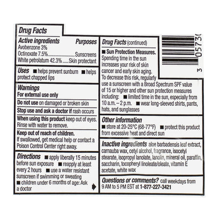 ChapStick Moisturizer SPF 15 Lip Balm - 0.15 oz. Stick