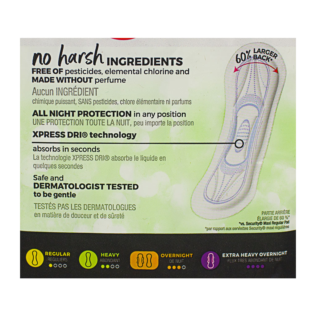 Wholesale U by Kotex Overnight Security Maxi Pads - Pack of 14 - Weiner's  LTD