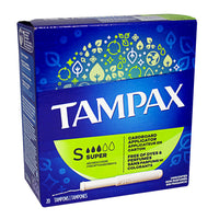 Tampax Super Cardboard Applicator Tampons - Box of 20