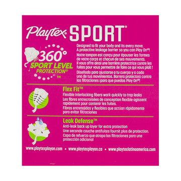 Playtex Sport Regular Tampons - Box of 8 (Fragrance Free)