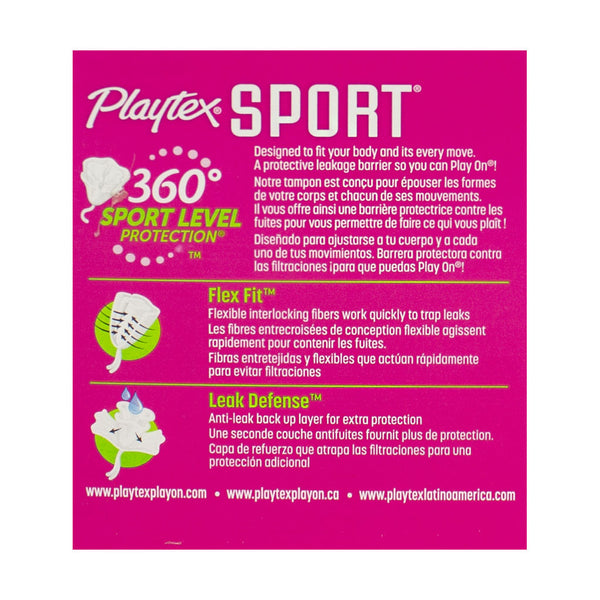 Playtex Sport Plastic Tampons Scented Fresh Balance Regular And