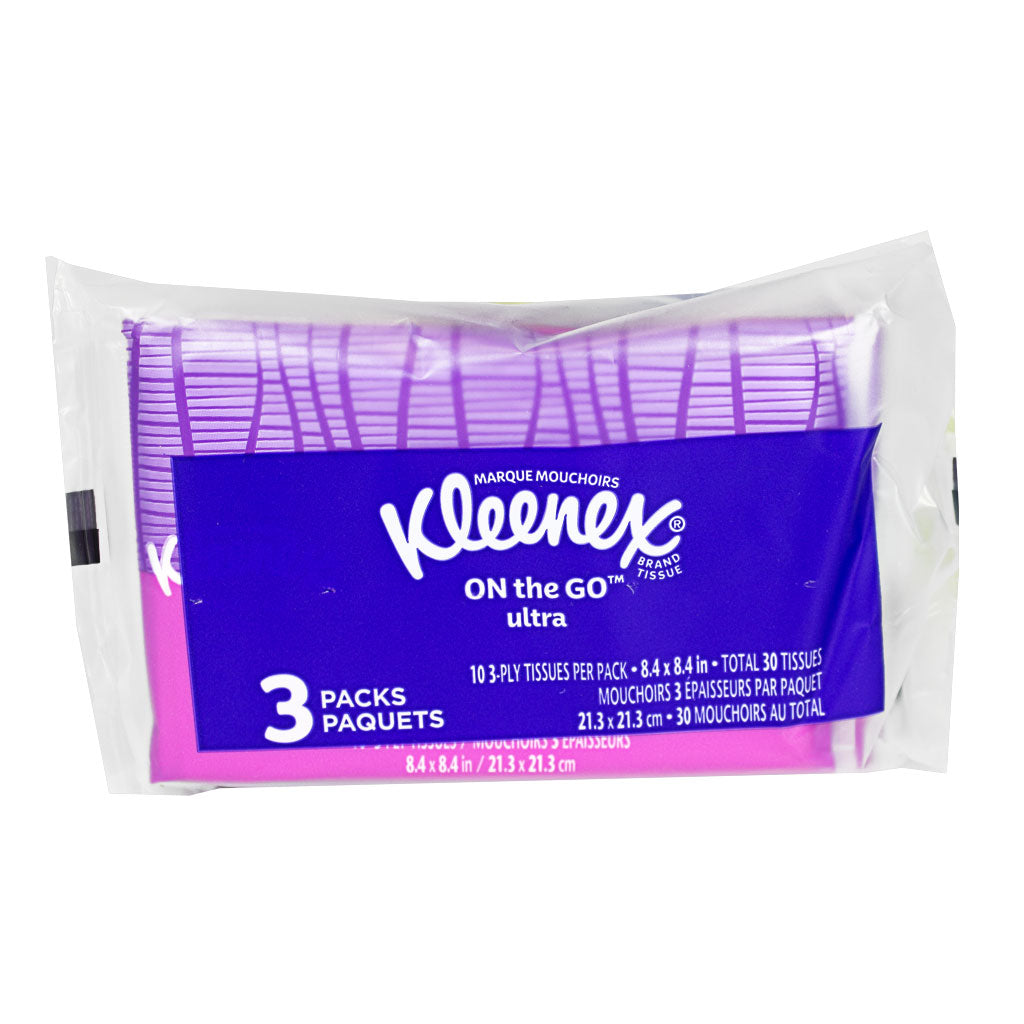 All Travel Sizes: Travel Size Kleenex Pocket Pack Tissues Hangable - 3  Packs of 10: More Personal Care