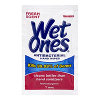 Wet Ones Antibacterial Single Wipes - Pack of 1
