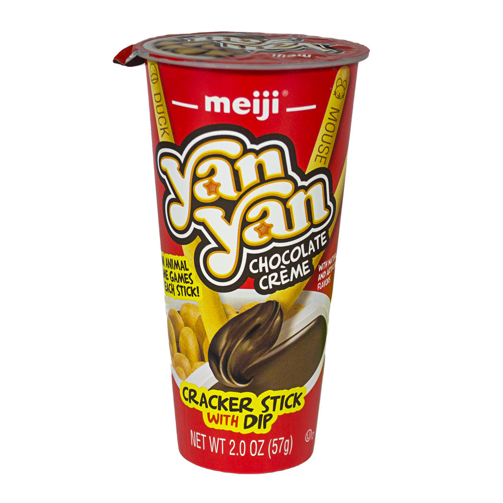 Meiji Yan Yan Cracker Sticks with Chocolate Cream Dip Cup - 2 OZ – Sukli -  Filipino Grocery Online USA