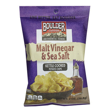 Boulder Canyon Malt Vinegar & Sea Salt Potato Chips - 2 oz.