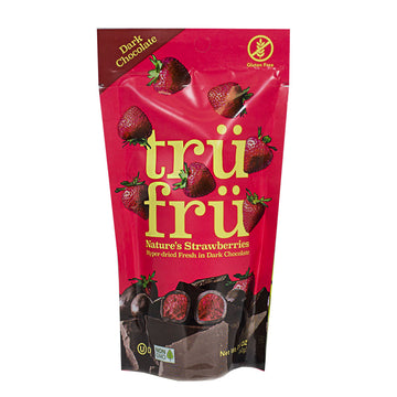 TruFru Hyper-Dried Real Strawberries in Dark Chocolate - 2.1 oz.