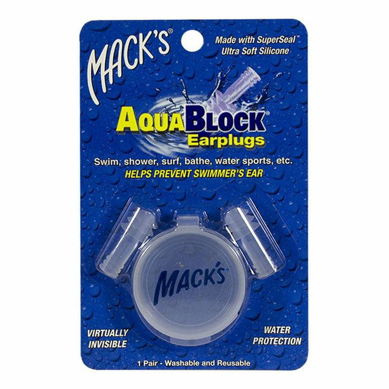 Mack S AquaBlock Swimming Earplugs 3 Pair Waterproof Macks
