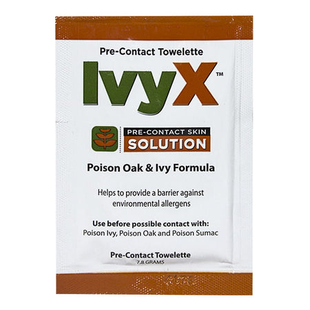 IvyX Poison Oak & Ivy Pre-Contact Towelettes - 7.8 gm.