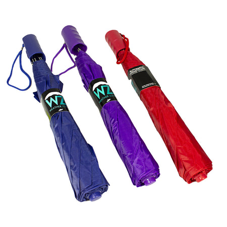 Weather Zone Umbrella Auto Open 1201, Assorted Solid Colors - 42"