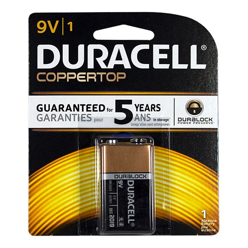 Duracell Alkaline 9V Batteries, pack of 1