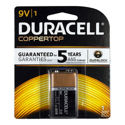 Duracell Coppertop 9V Battery - Card of 1