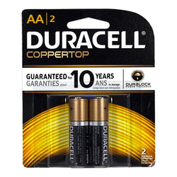 Duracell Coppertop AA Batteries - Card of 2