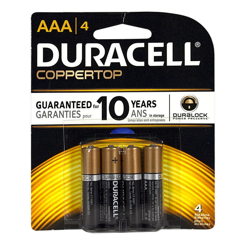 Wholesale Duracell Coppertop AAA Batteries - Card of 4 - Weiner's LTD