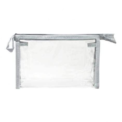 Wholesale Clear Vinyl Gusseted Zippered Pouch - 8 in. x 5 in. x 2.4 in. -  Weiner's LTD