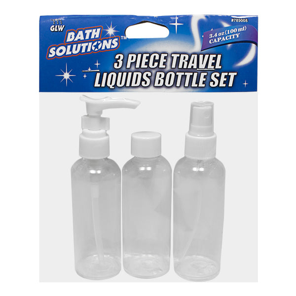 Travel Bottle Set - Pack of 3