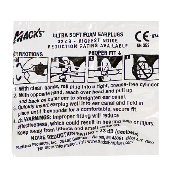 Mack's Ultra Soft Foam Earplugs - 1 Pair