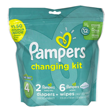 Pampers 8 Piece Changing Kit - Size 4