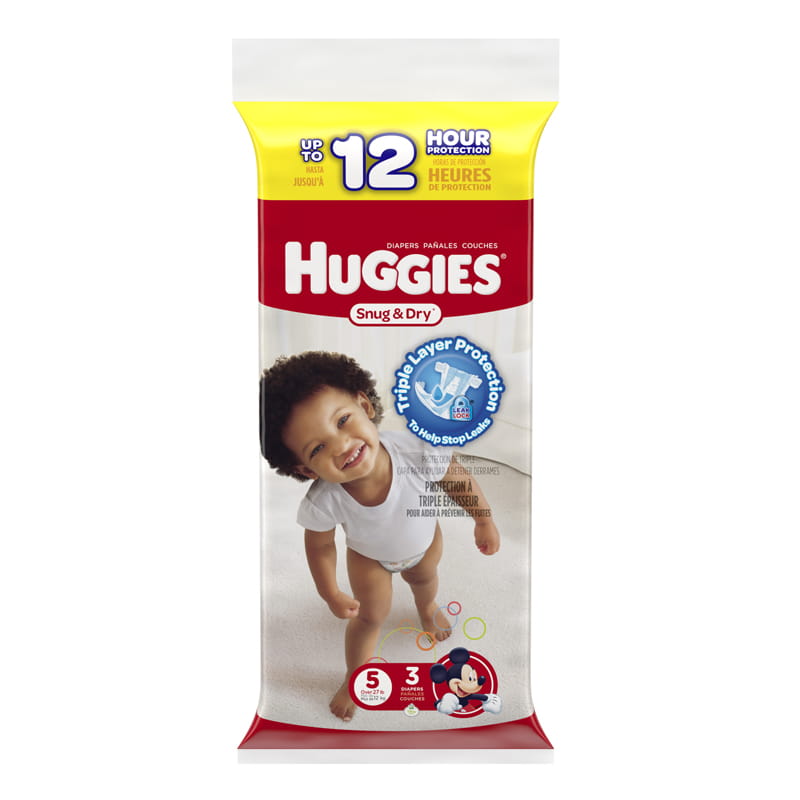 Wholesale Huggies Snug & Dry Diapers Step 5 - Pack of 3 - Weiner's LTD