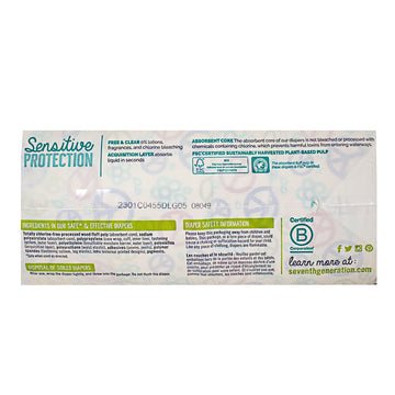 Seventh Generation Small Stage Diapers Size 3 - Pack of 27
